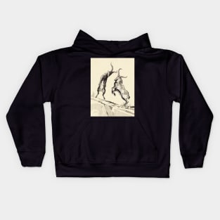 Capra Ibex fight Kids Hoodie